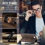 CASEME For iPhone 17th / 16th Wallet Case 013 Series PU Leather Phone Cover Stand