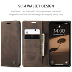 CASEME For iPhone 17th / 16th Wallet Case 013 Series PU Leather Phone Cover Stand
