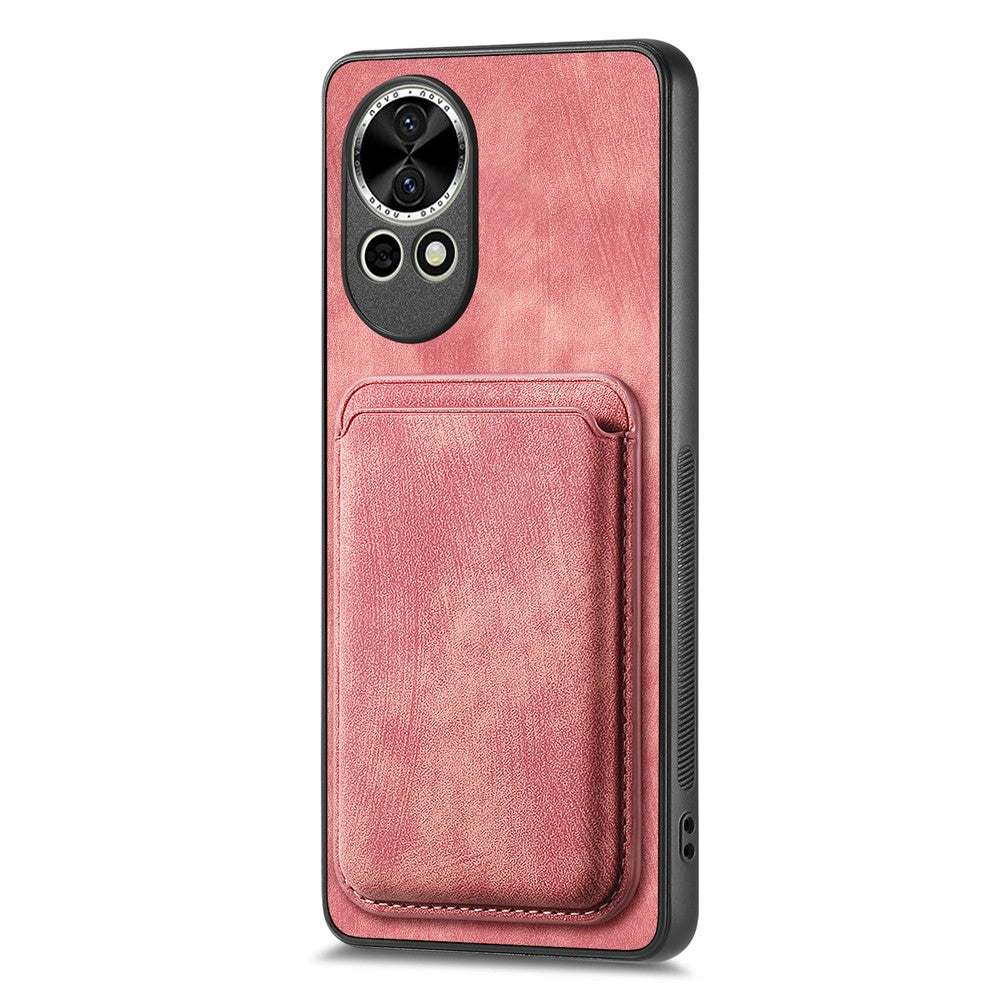 For Huawei nova 13 5G Magnetic Case Leather Back Cover with Detachable Card Holder