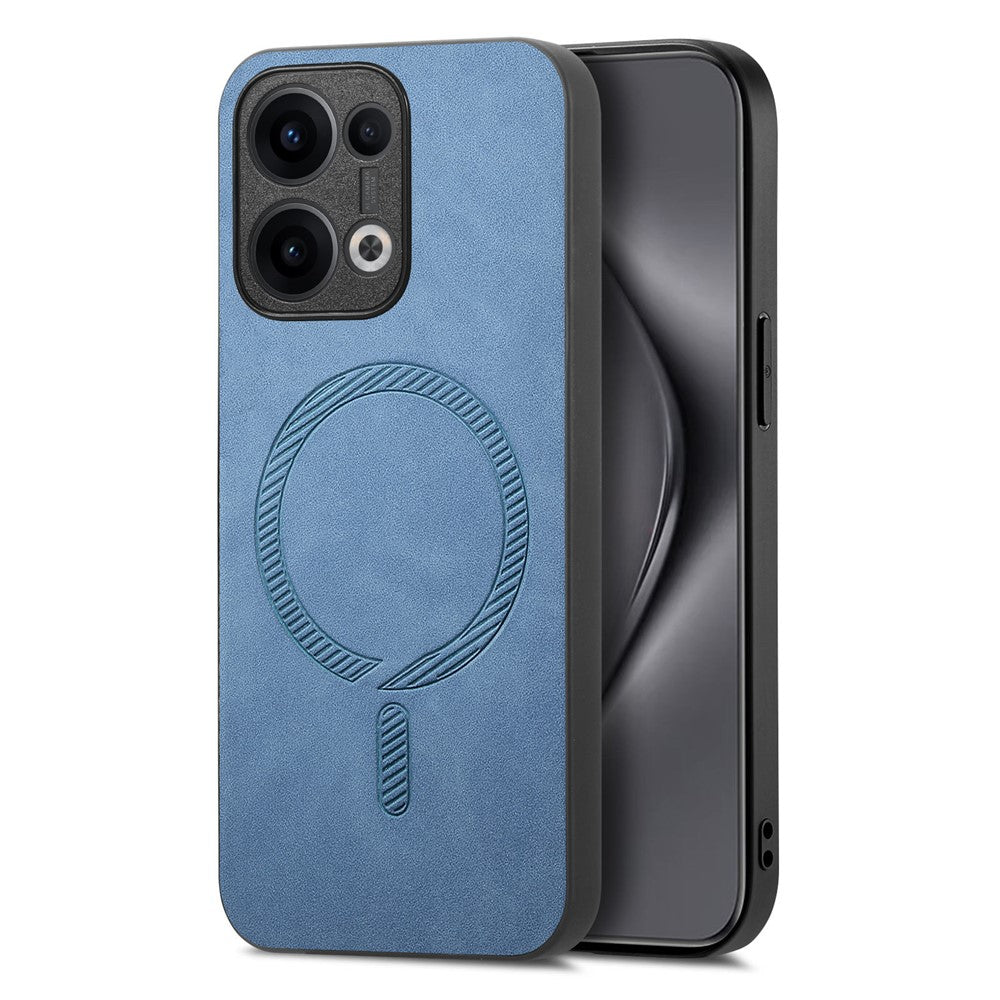 For Oppo Reno13 5G (Global) Leather Back Magnetic Case Skin-touch Phone Cover