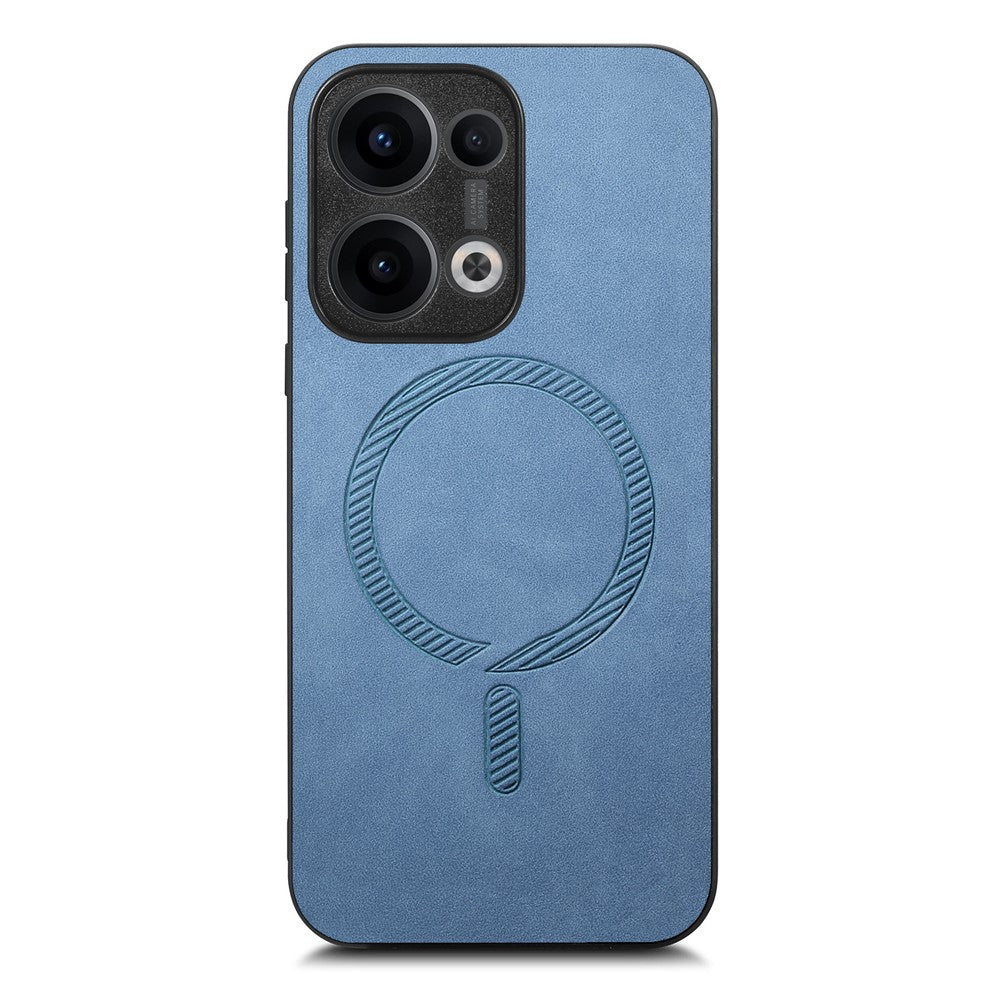 For Oppo Reno13 5G (Global) Leather Back Magnetic Case Skin-touch Phone Cover