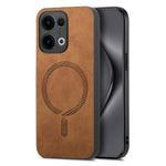 For Oppo Reno13 5G (Global) Leather Back Magnetic Case Skin-touch Phone Cover