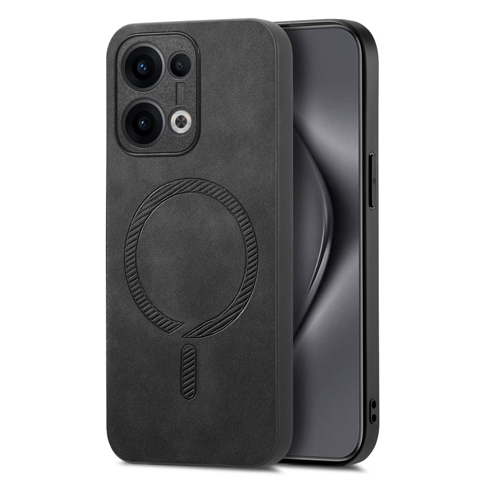 For Oppo Reno13 5G (Global) Leather Back Magnetic Case Skin-touch Phone Cover