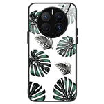 For Huawei Mate 50 Pro 4G Pattern Printing Tempered Glass Phone Case Hard PC Soft TPU Frame Anti-Scratch Shockproof Cover