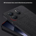 For Xiaomi Redmi Note 14 4G (163.25mm) Case Wood Texture PU Leather Coated PC TPU Phone Cover