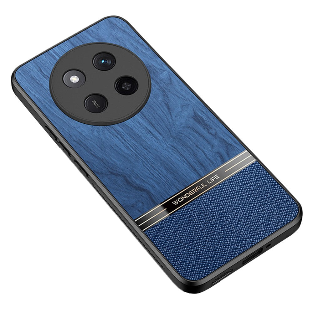 Protective Case for Honor X60 Pro 5G / X9c 5G / Magic7 Lite 5G Wood Texture Leather + TPU Phone Cover