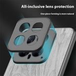 For Xiaomi 14T Case Wood Texture Leather Coated TPU Phone Protective Cover