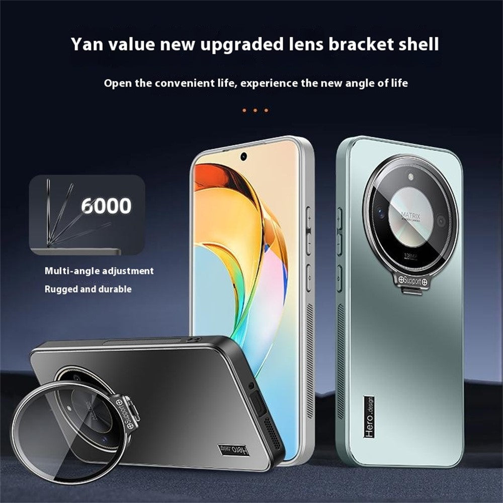 For Honor X40 5G  /  X9a 5G Case with Lens Frame Kickstand TPU + PC Dropproof Phone Cover