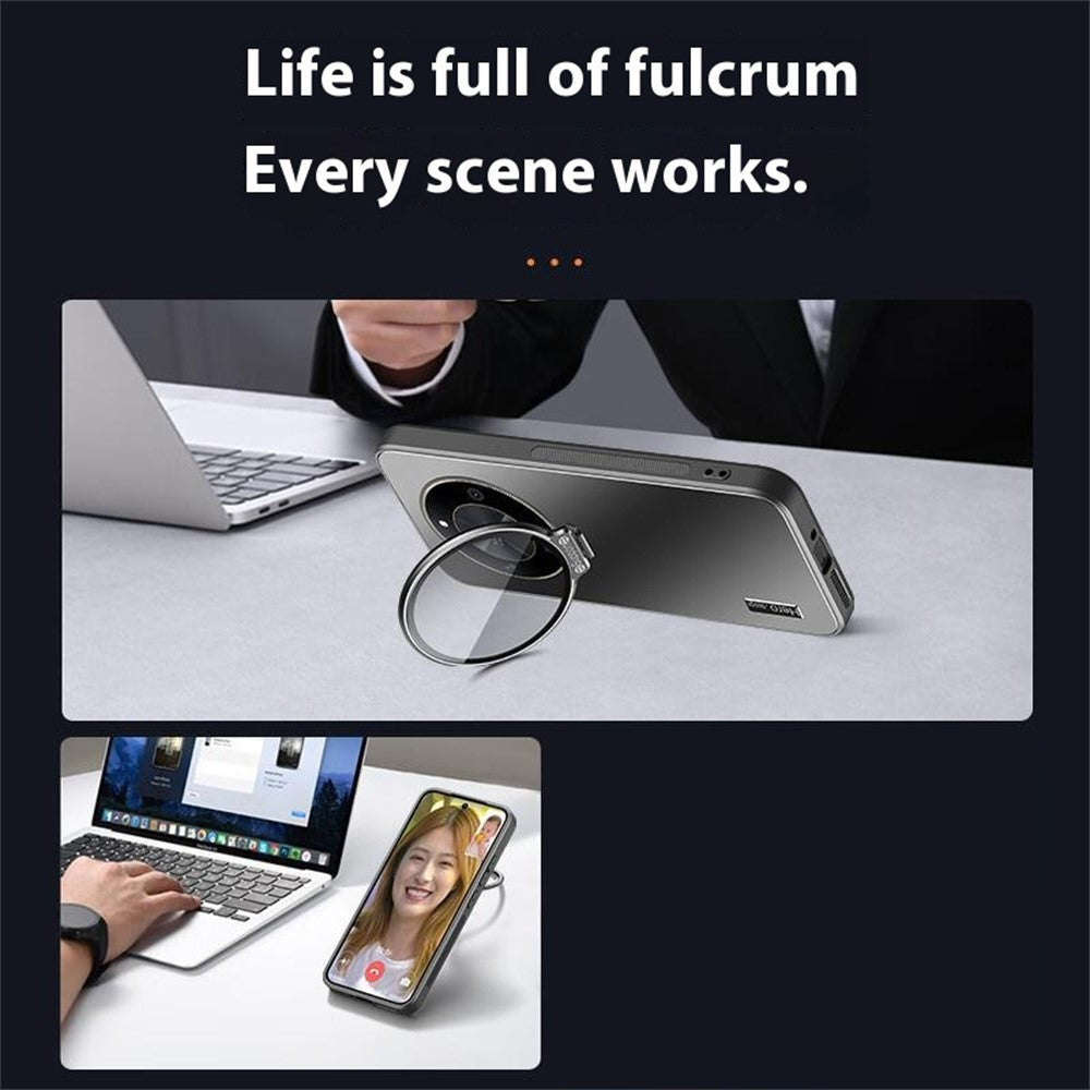 For Honor X40 5G  /  X9a 5G Case with Lens Frame Kickstand TPU + PC Dropproof Phone Cover