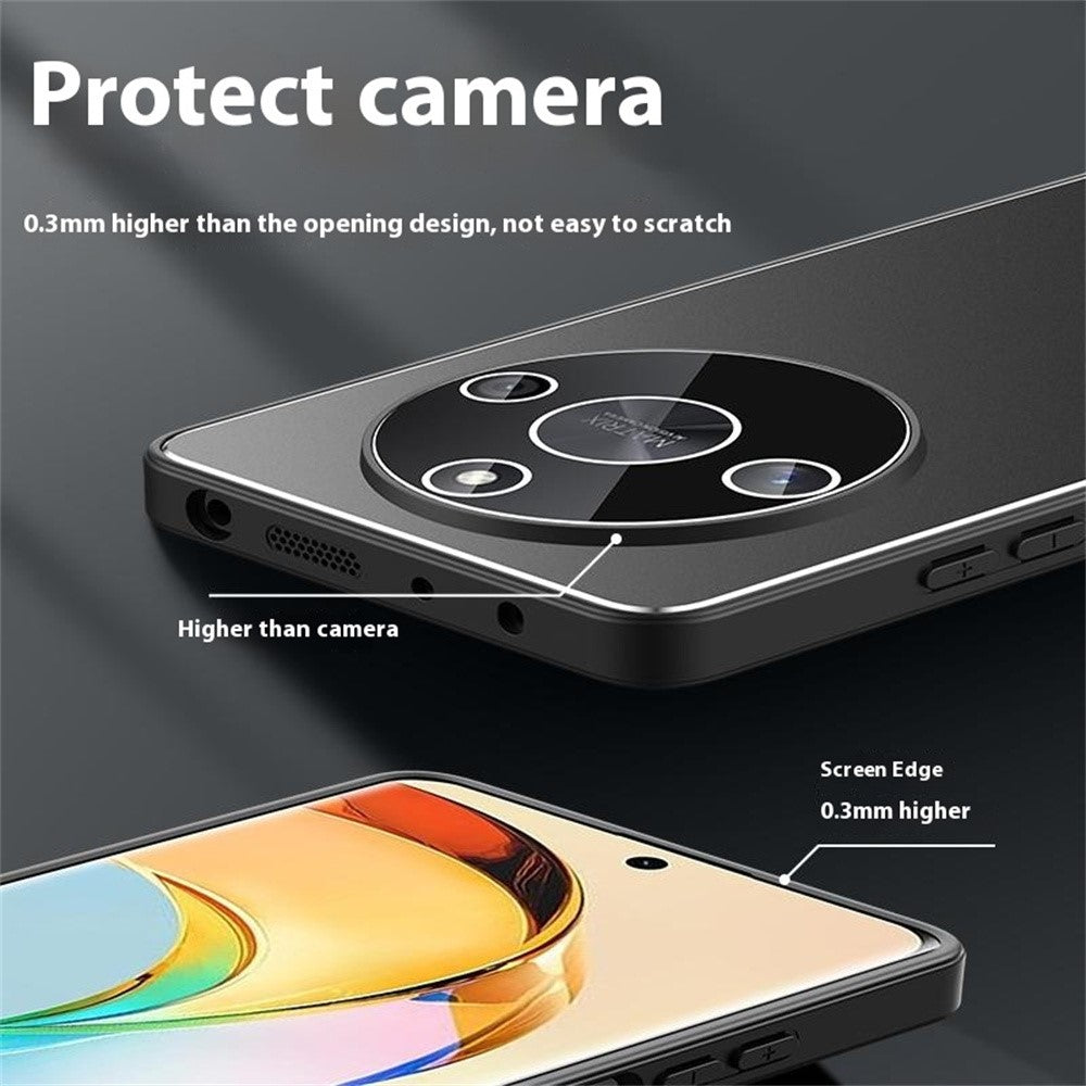 For Honor X40 5G  /  X9a 5G Case PC + TPU Matte Back Phone Cover with Lens Film