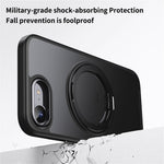 For iPhone 17th / 16th Case Rotating Kickstand PC + TPU Skin-Feel Phone Cover