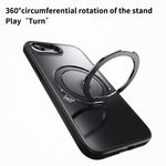 For iPhone 17th / 16th Case Rotating Kickstand PC + TPU Skin-Feel Phone Cover
