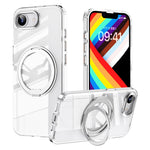 For iPhone 17th / 16th Case Rotating Kickstand PC + TPU Skin-Feel Phone Cover