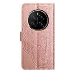 For Honor Magic7 5G Wallet Phone Case Butterfly Floral Imprint Leather Flip Cover with Strap
