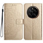 For Honor Magic7 5G Wallet Phone Case Butterfly Floral Imprint Leather Flip Cover with Strap