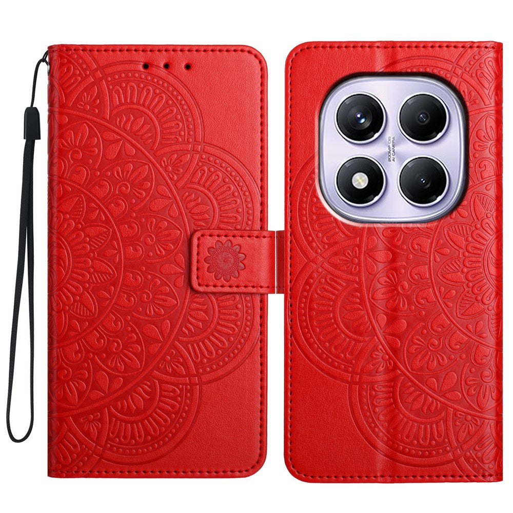 Xiaomi Redmi Note 14 Pro 4G Plånboksfodral Läderflikfodral med Fjärilsmönster och Rem