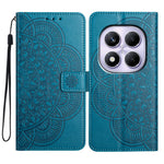 For Xiaomi Redmi Note 14 Pro 4G Wallet Phone Case Butterfly Floral Imprint Leather Flip Cover with Strap