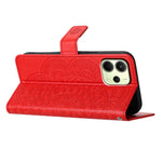 For Xiaomi Redmi Note 14 4G (163.25mm) Wallet Phone Case Butterfly Floral Imprint Leather Flip Cover with Strap