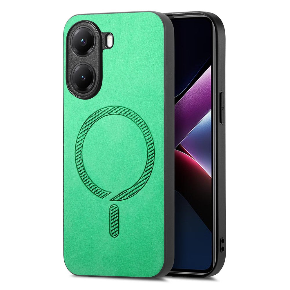 Xiaomi Poco X7 Pro 5G Läderbaksida Magnetiskt Mobilskal med Beröringsskydd