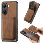 For Xiaomi Poco X7 Pro 5G Magnetic Case Leather Back Cover with Detachable Card Holder