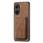 For Xiaomi Poco X7 Pro 5G Magnetic Case Leather Back Cover with Detachable Card Holder
