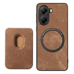 For Xiaomi Poco X7 Pro 5G Magnetic Case Leather Back Cover with Detachable Card Holder