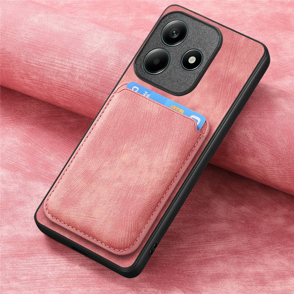 For Xiaomi Redmi Note 14 5G Magnetic Case Leather Back Cover with Detachable Card Holder