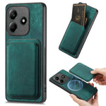 For Xiaomi Redmi Note 14 5G Magnetic Case Leather Back Cover with Detachable Card Holder