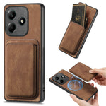 For Xiaomi Redmi Note 14 5G Magnetic Case Leather Back Cover with Detachable Card Holder