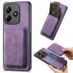 For Xiaomi Redmi Note 14 5G Magnetic Case Leather Back Cover with Detachable Card Holder
