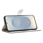 Til Samsung Galaxy S25 Edge Pung Etui i PU-læder med mønsterprint, stander og rem