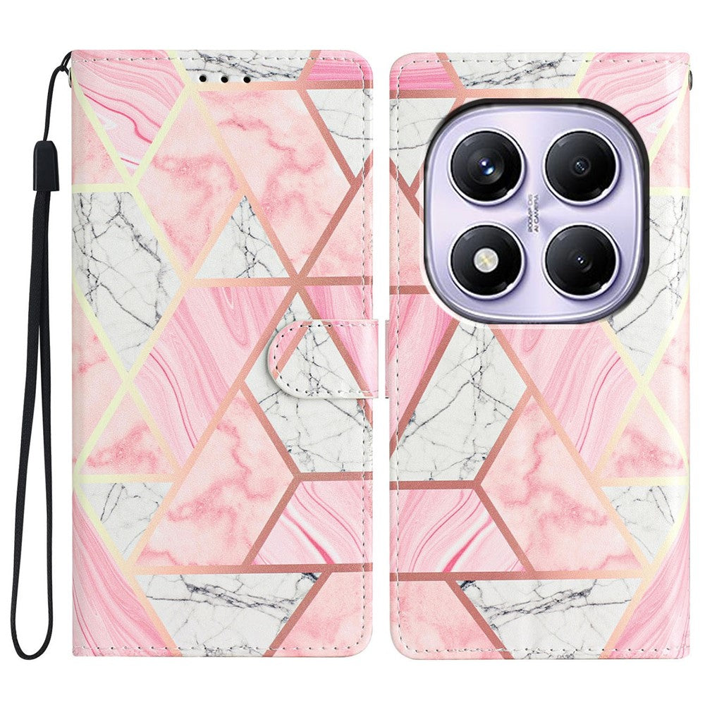 For Xiaomi Redmi Note 14 Pro 4G Wallet Case PU Leather Pattern Printing Stand Phone Cover with Strap