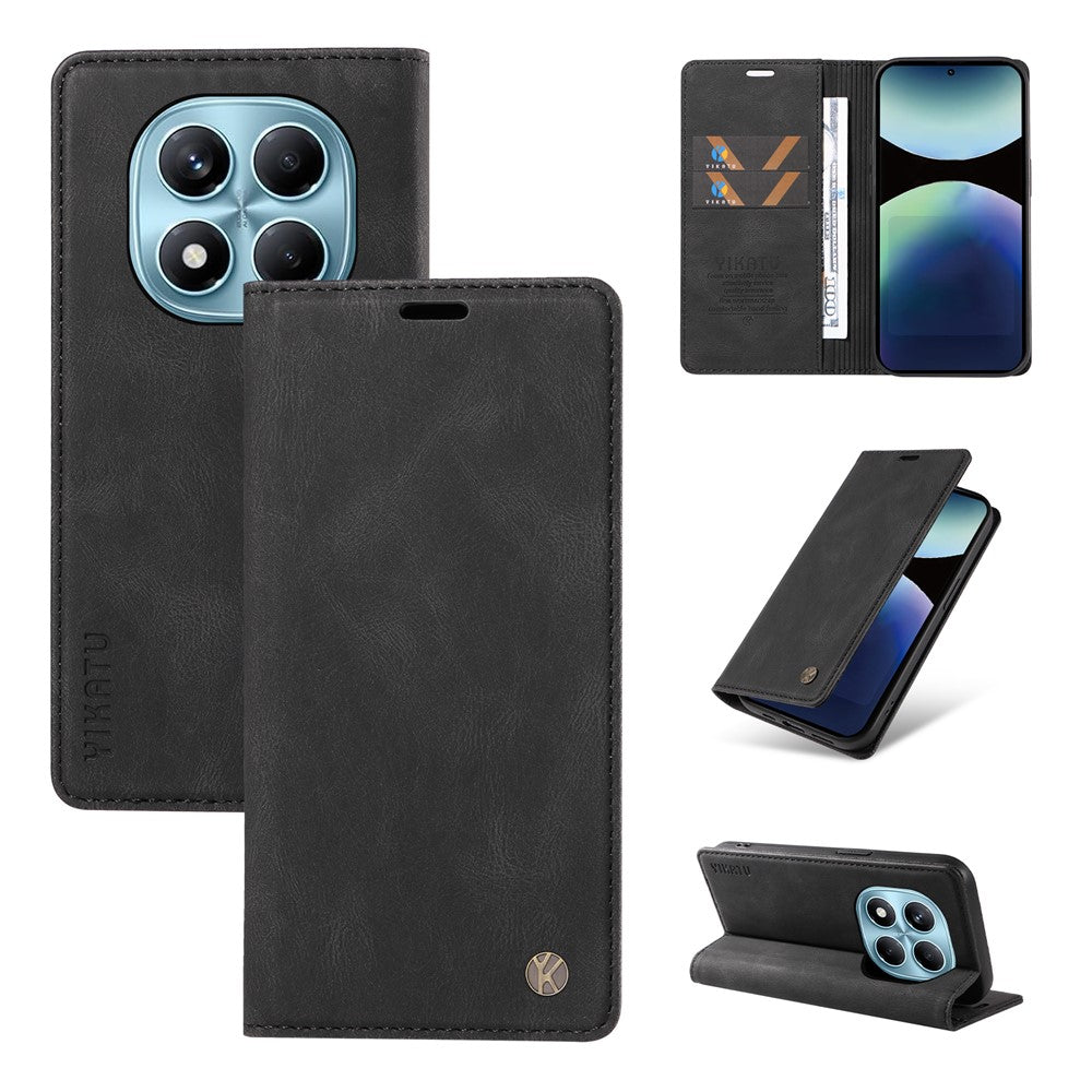 YIKATU Läderfodral för Xiaomi Redmi Note 14 Pro 4G YK-004 Plånboksfodral med beröringsfunktion