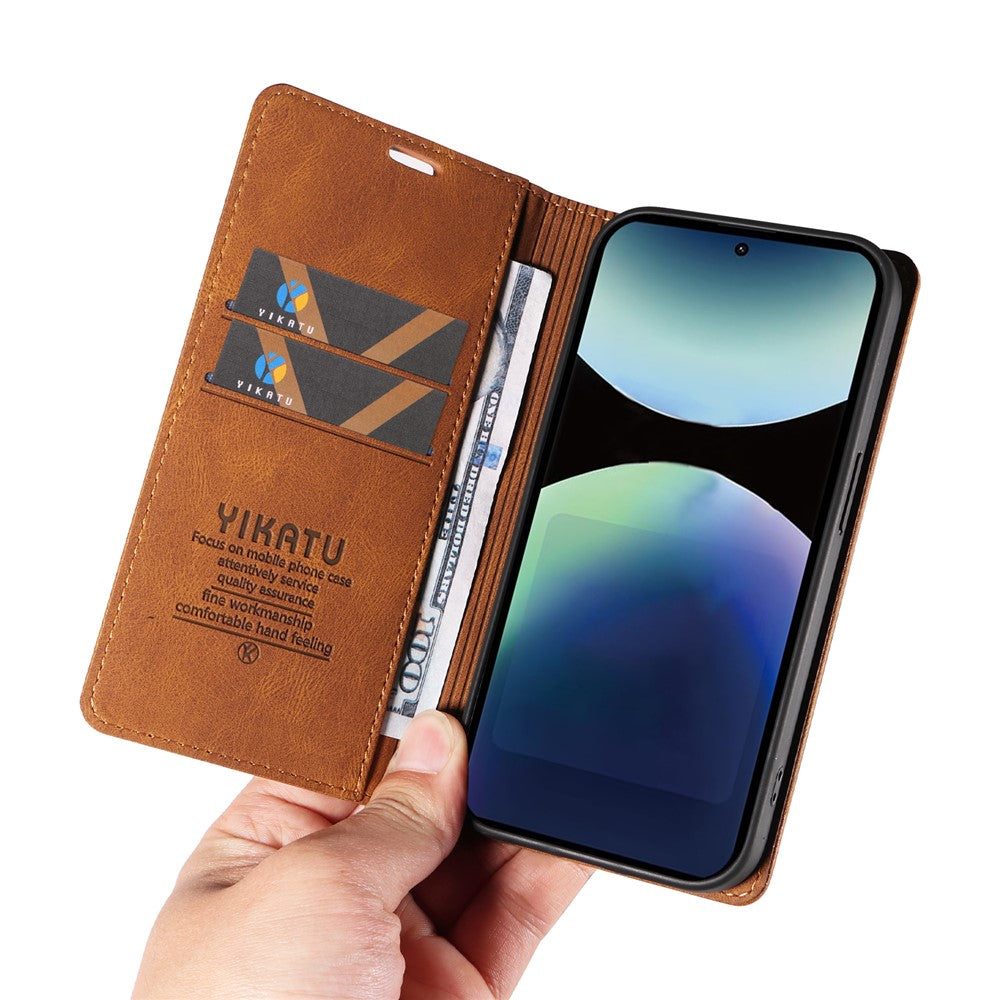 YIKATU For Xiaomi Redmi Note 14 Pro 4G Leather Cover  YK-004 Skin-Touch Wallet Phone Cases