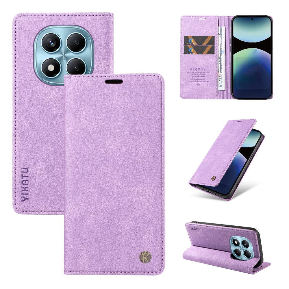YIKATU Läderfodral för Xiaomi Redmi Note 14 Pro 4G YK-004 Plånboksfodral med beröringsfunktion