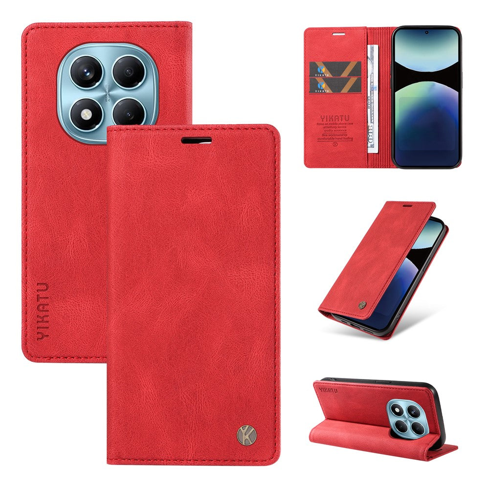 YIKATU Läderfodral för Xiaomi Redmi Note 14 Pro 4G YK-004 Plånboksfodral med beröringsfunktion