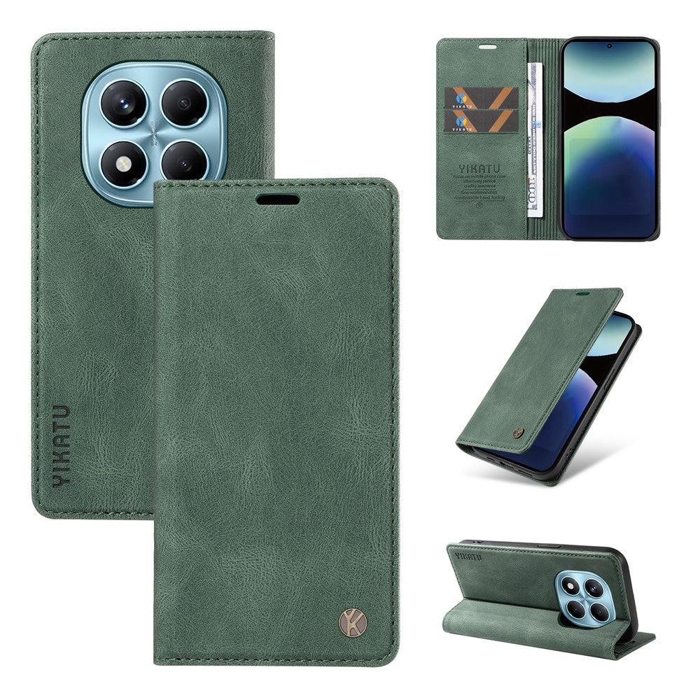 YIKATU Läderfodral för Xiaomi Redmi Note 14 Pro 4G YK-004 Plånboksfodral med beröringsfunktion