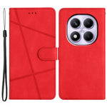 For Xiaomi Redmi Note 14 Pro 4G Wallet Case Line Imprinted Skin-Touch Leather Flip Phone Cover