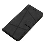 For Xiaomi Redmi Note 14 4G (163.25mm) Wallet Case Line Imprinted Skin-Touch Anti-Drop Leather Flip Phone Cover