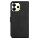 For Xiaomi Redmi Note 14 4G (163.25mm) Wallet Case Line Imprinted Skin-Touch Anti-Drop Leather Flip Phone Cover