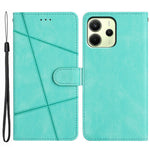 For Xiaomi Redmi Note 14 4G (163.25mm) Wallet Case Line Imprinted Skin-Touch Anti-Drop Leather Flip Phone Cover