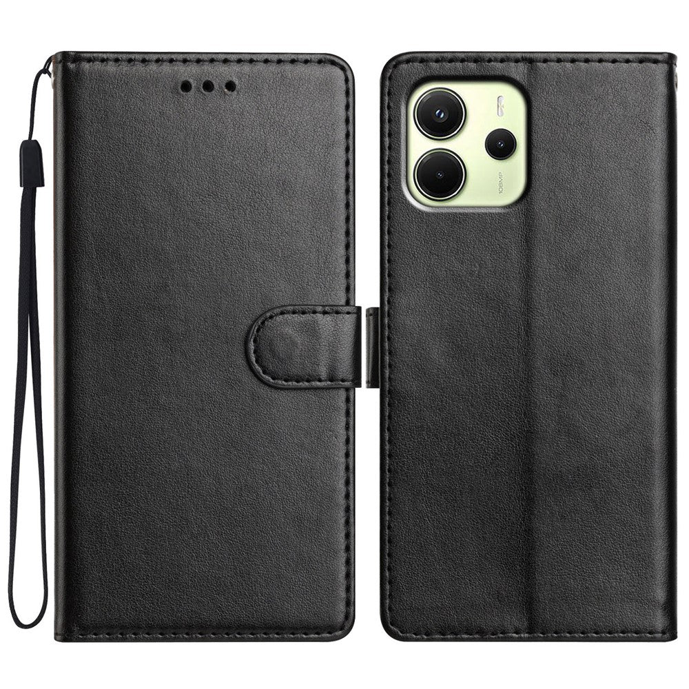 For Xiaomi Redmi Note 14 4G (163.25mm) Leather Case Wallet Stand Phone Cover with Handy Strap