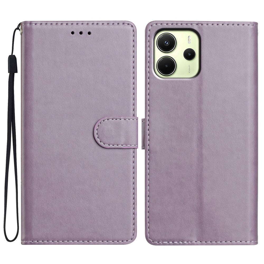 For Xiaomi Redmi Note 14 4G (163.25mm) Leather Case Wallet Stand Phone Cover with Handy Strap