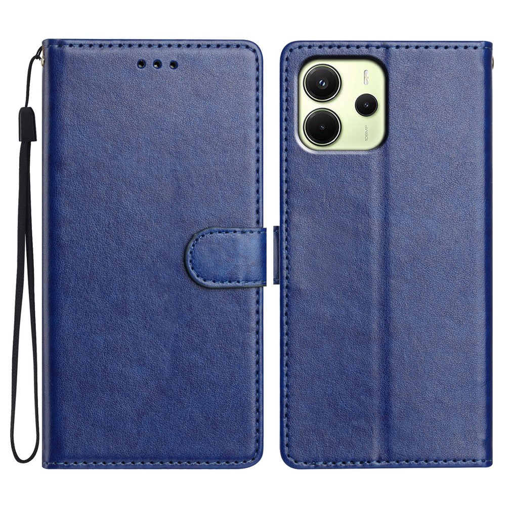 For Xiaomi Redmi Note 14 4G (163.25mm) Leather Case Wallet Stand Phone Cover with Handy Strap