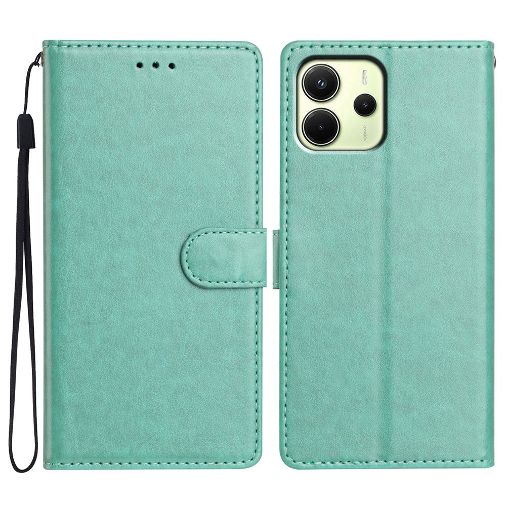 For Xiaomi Redmi Note 14 4G (163.25mm) Leather Case Wallet Stand Phone Cover with Handy Strap