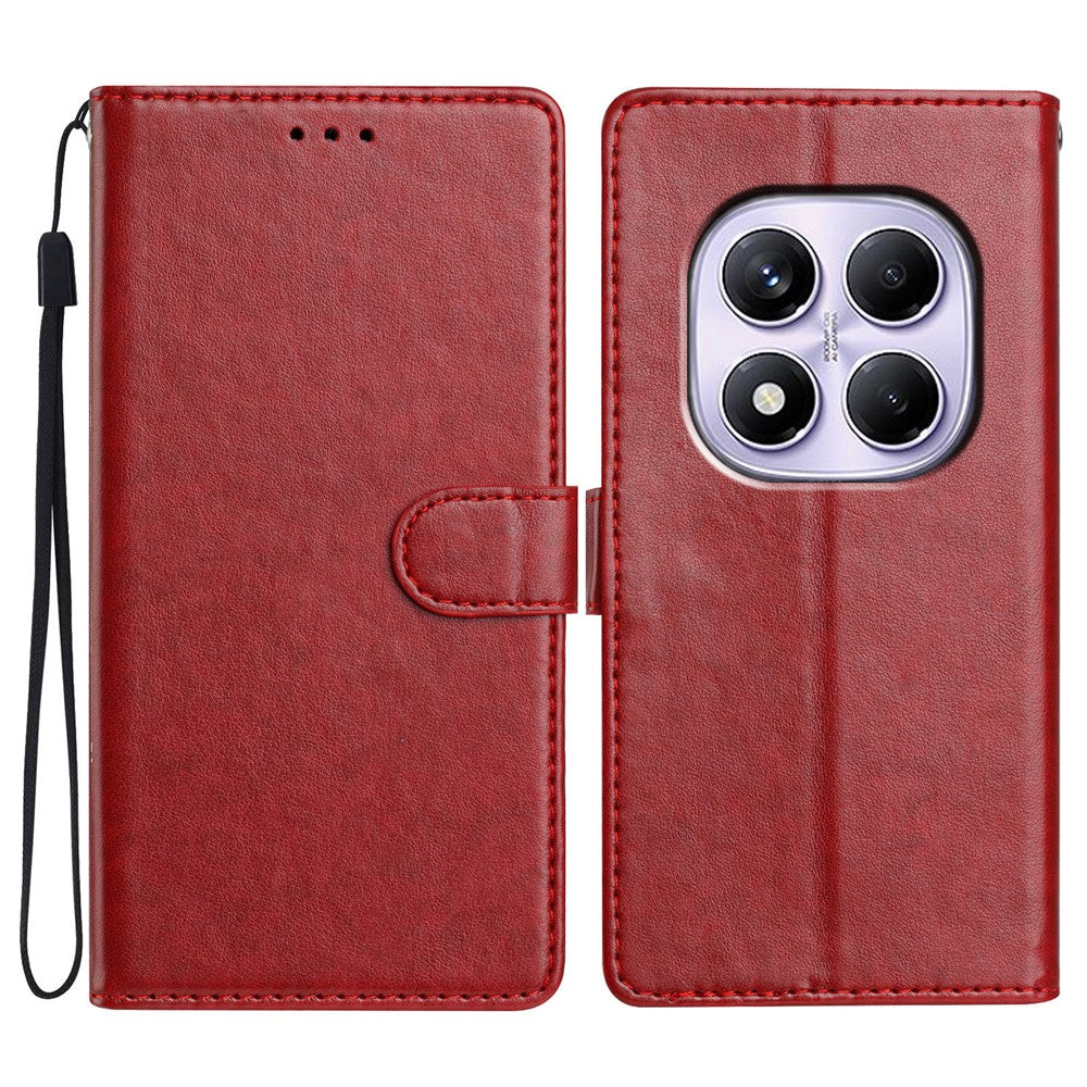 For Xiaomi Redmi Note 14 Pro 4G Leather Case Wallet Stand Phone Cover with Handy Strap
