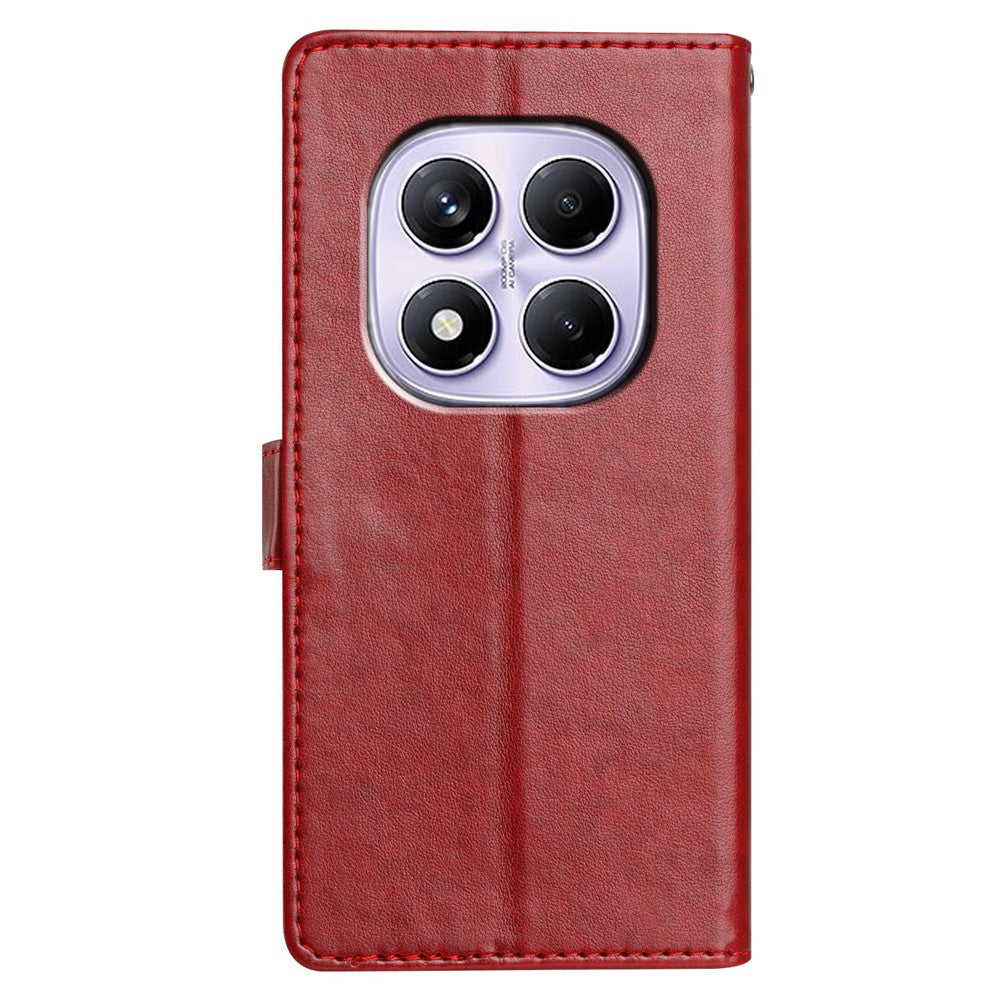 For Xiaomi Redmi Note 14 Pro 4G Leather Case Wallet Stand Phone Cover with Handy Strap