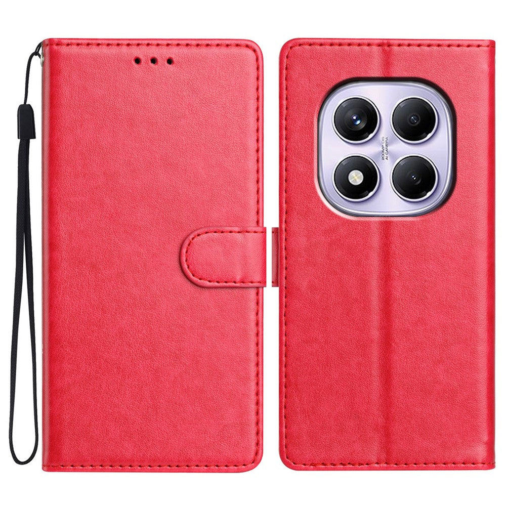 For Xiaomi Redmi Note 14 Pro 4G Leather Case Wallet Stand Phone Cover with Handy Strap