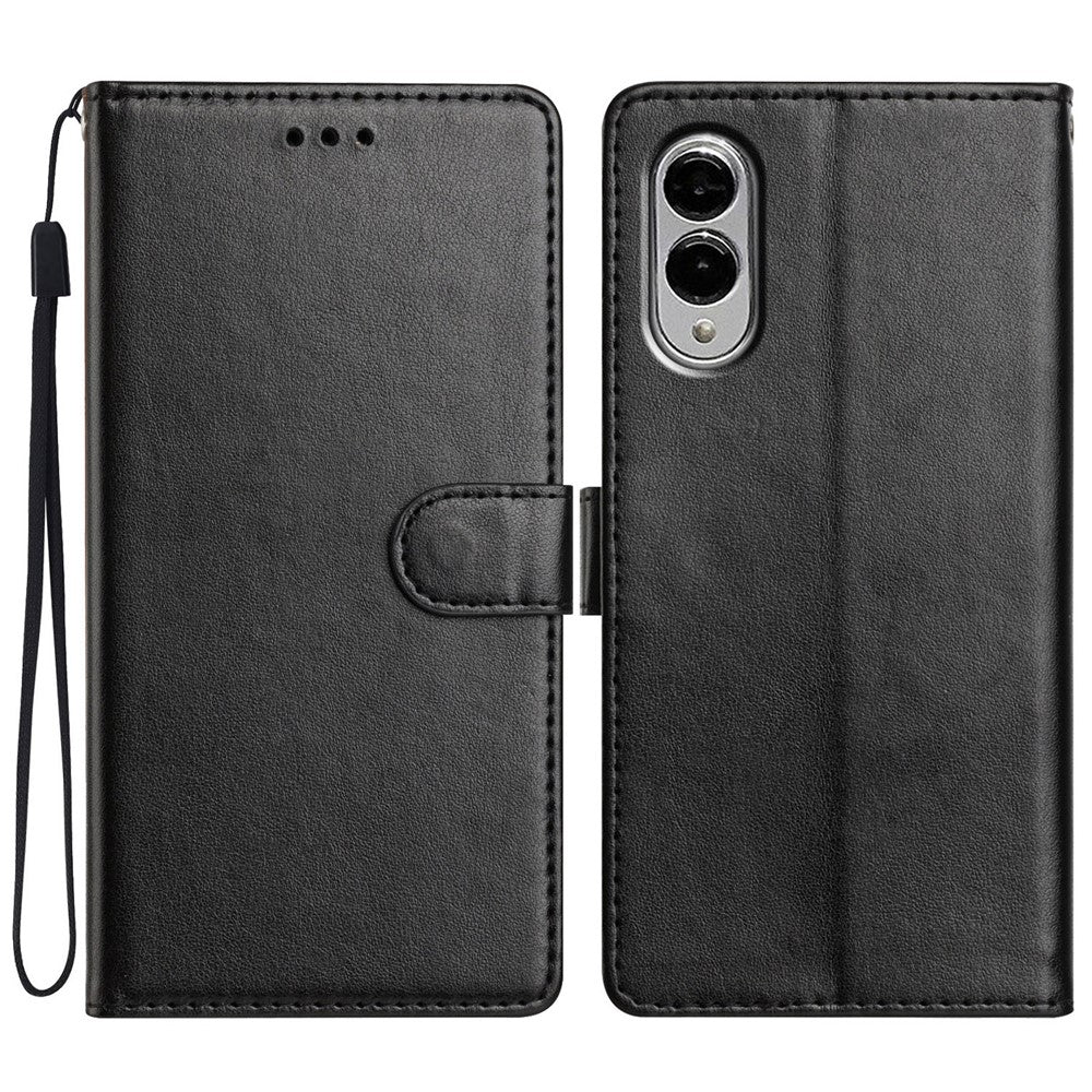 For Samsung Galaxy S25 Edge Leather Case Wallet Stand Phone Cover with Handy Strap