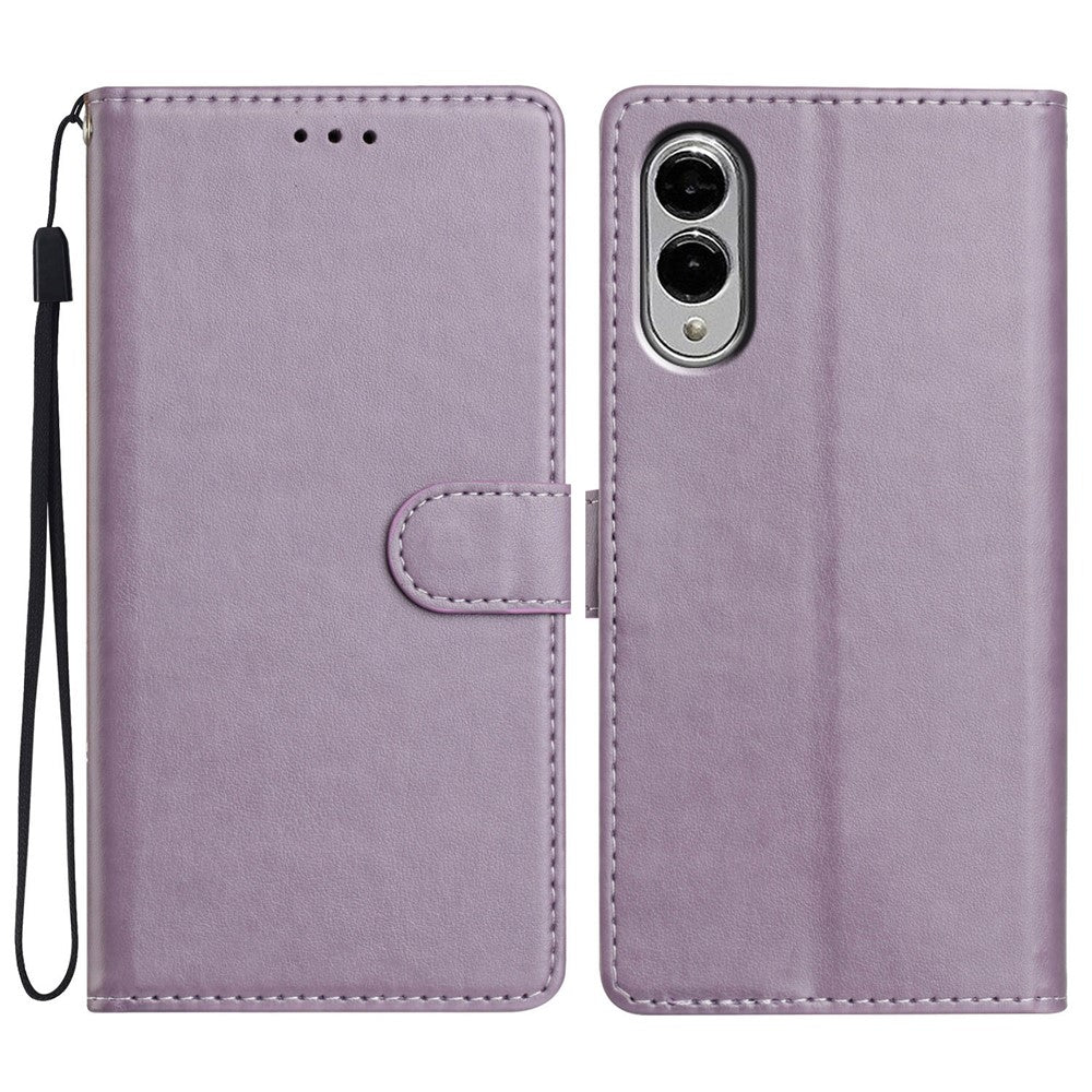 For Samsung Galaxy S25 Edge Leather Case Wallet Stand Phone Cover with Handy Strap
